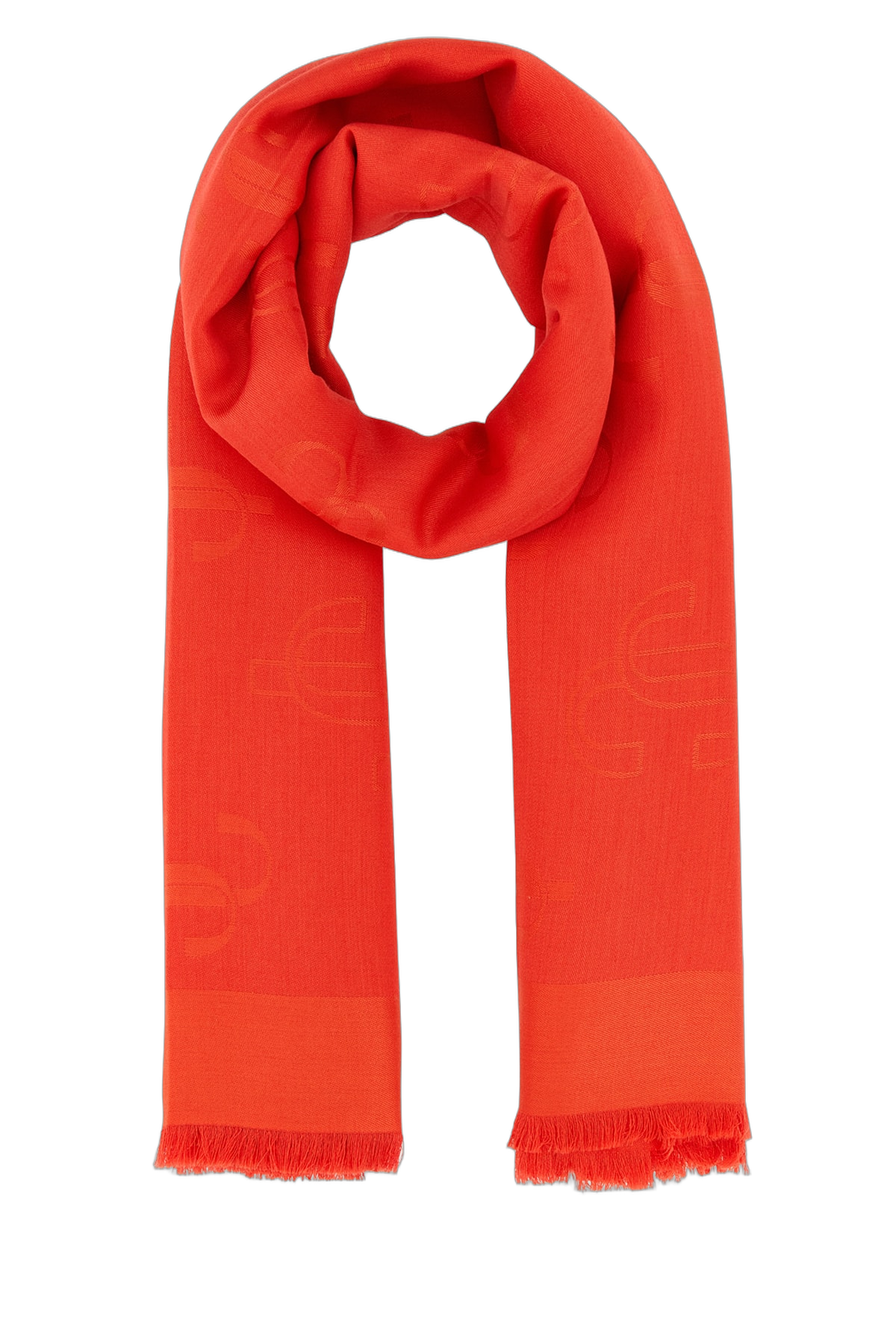 Jimmy Choo Paprika Scarf — Red Woven Textile Scarfs