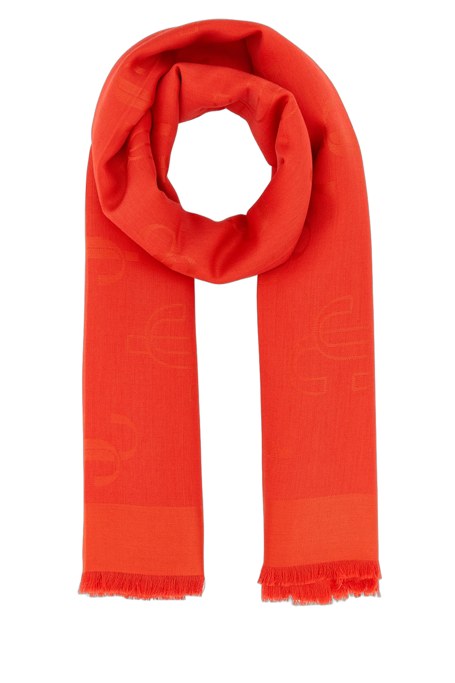 Jimmy Choo Paprika Scarf — Red Woven Textile Scarfs