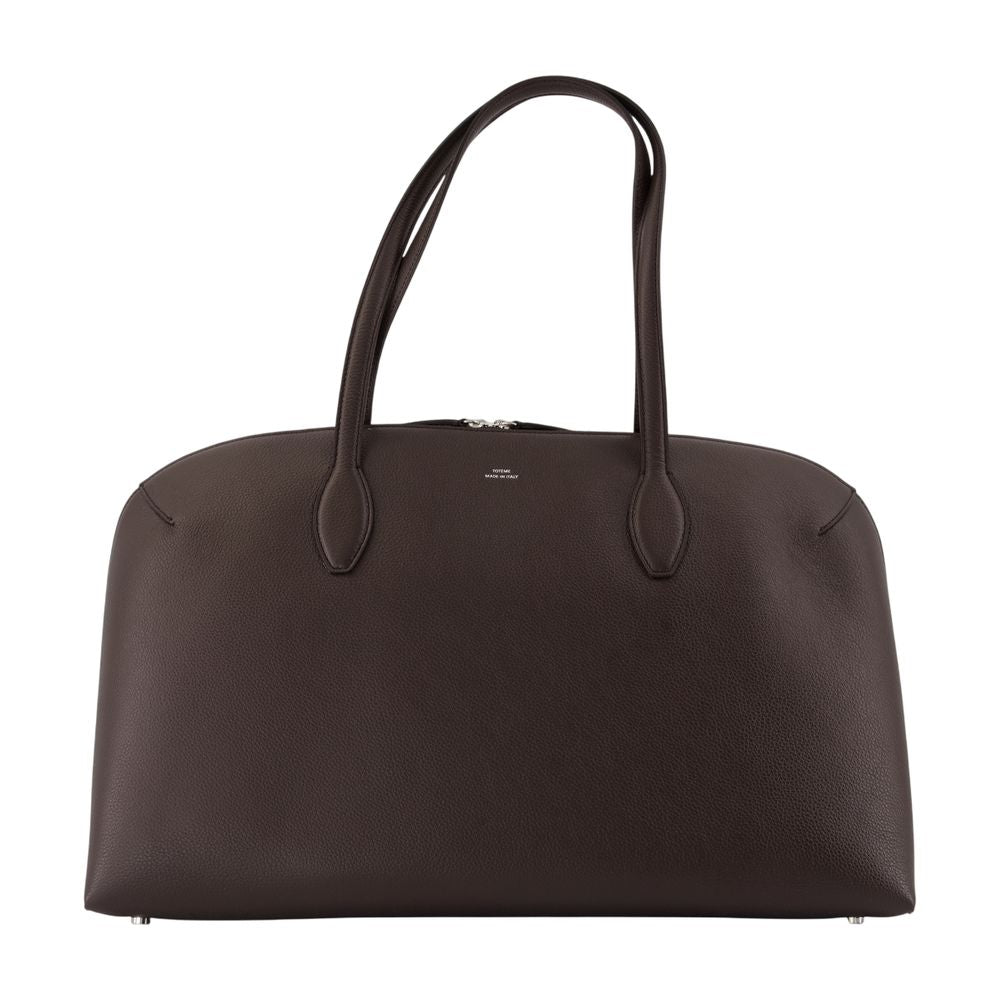 Toteme Day Shopper Tote Bag — Brown Calfskin