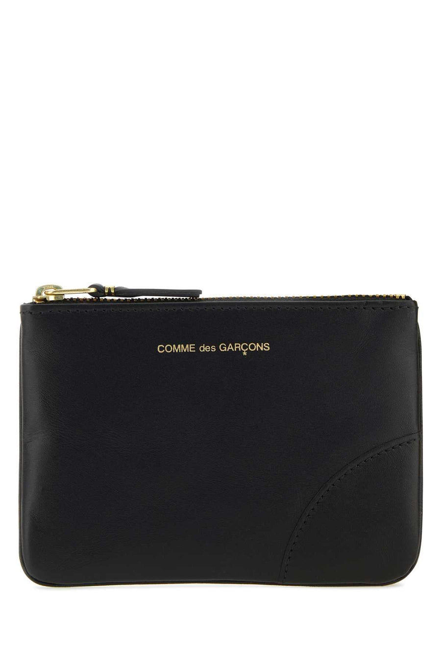 Comme Des Garçons Leather Coin Case Wallet — Black Exterior