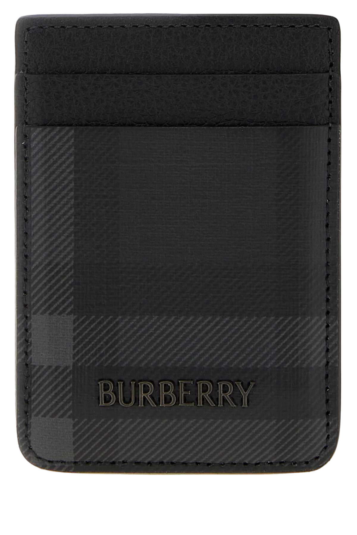 Burberry Magnetic Card Case — Black Exterior: Cotton Calf Wallet