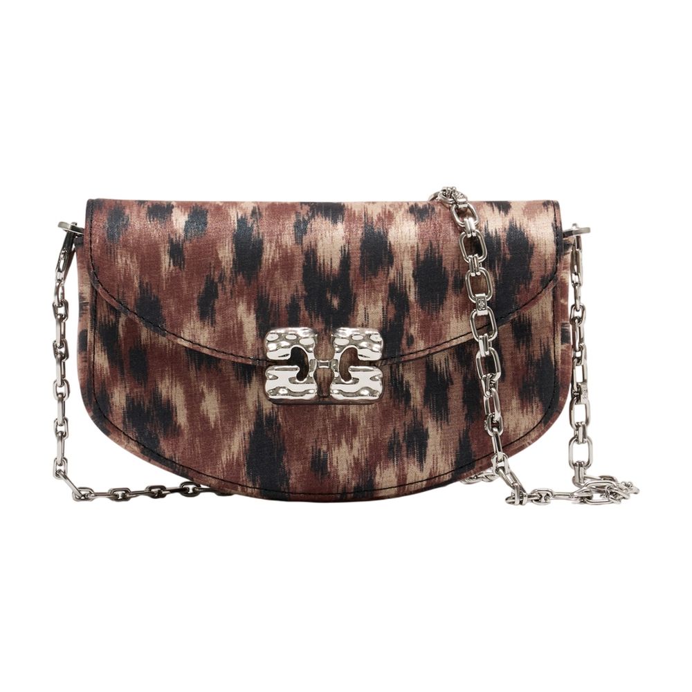 Ganni Lulu Crossbody Bag — Brown Synthetic
