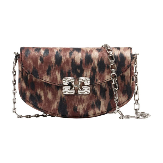 Ganni Lulu Crossbody Bag — Brown Synthetic