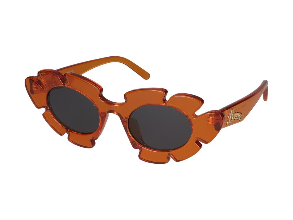 Loewe Lw40088u Flower-Shaped Frame Sunglasses — Orange Standard