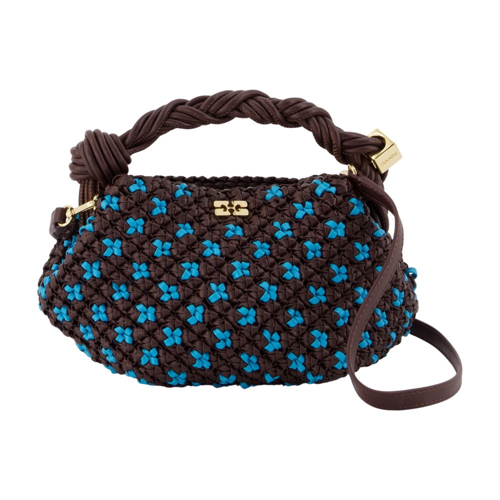 Ganni Bou Top Handle Bag — Brown Synthetic