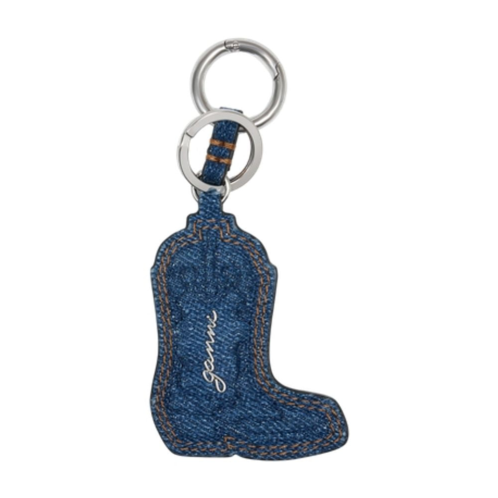 Ganni Western Key Case — Blue Cotton Belt