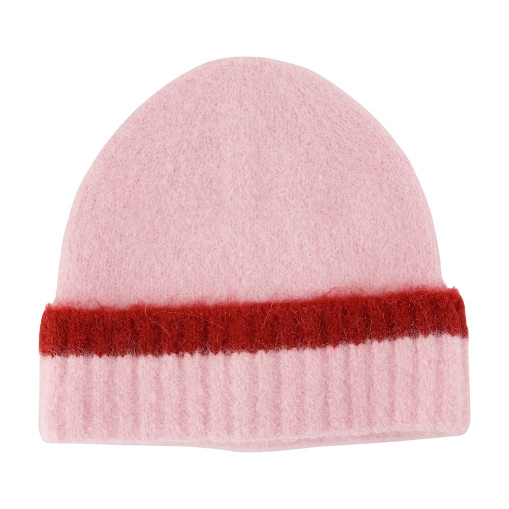 Samsøe F24400056-142304tcx Beanie — Pink Wool Winter Hats