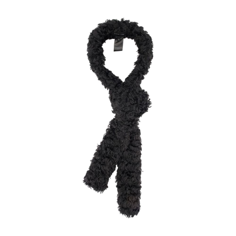 Simone Rocha Textured Faux Fur Scarf — Black Faux_fur Scarfs