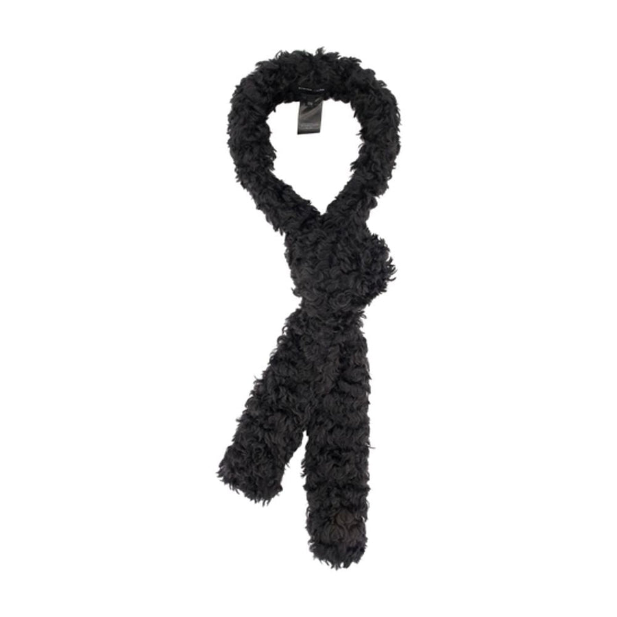 Simone Rocha Textured Faux Fur Scarf — Black Faux_fur Scarfs