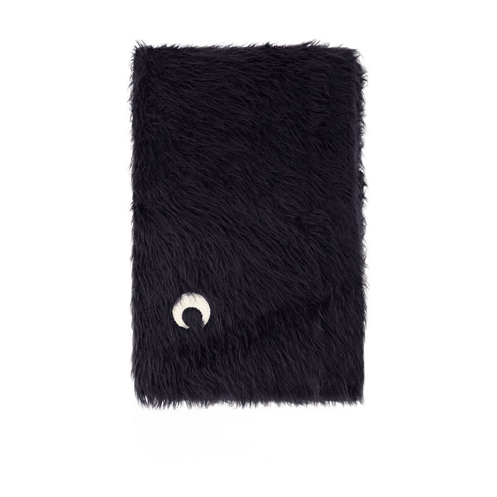 Marine Serre Wild Puffy Scarf — Black Synthetic Scarfs