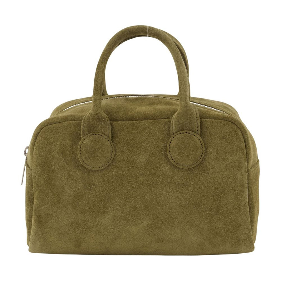 Marge Sherwood Soft Cowhide Bowling Bag — Khaki