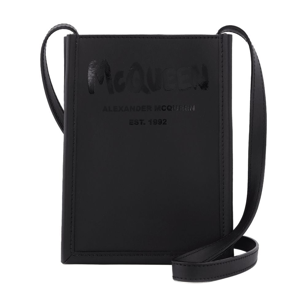 Alexander Mcqueen Logo-Embossed Crossbody Bag — Black Others