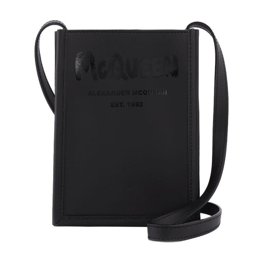 Alexander Mcqueen Logo-Embossed Crossbody Bag — Black Others
