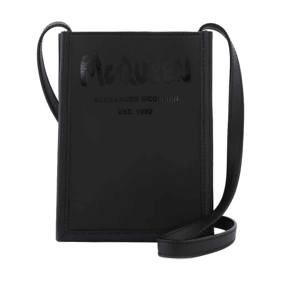 Alexander Mcqueen Logo-Embossed Crossbody Bag — Black Others