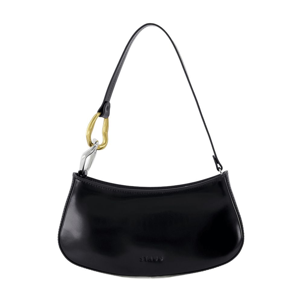 Staud Ollie Hobo Bag — Black Calfskin