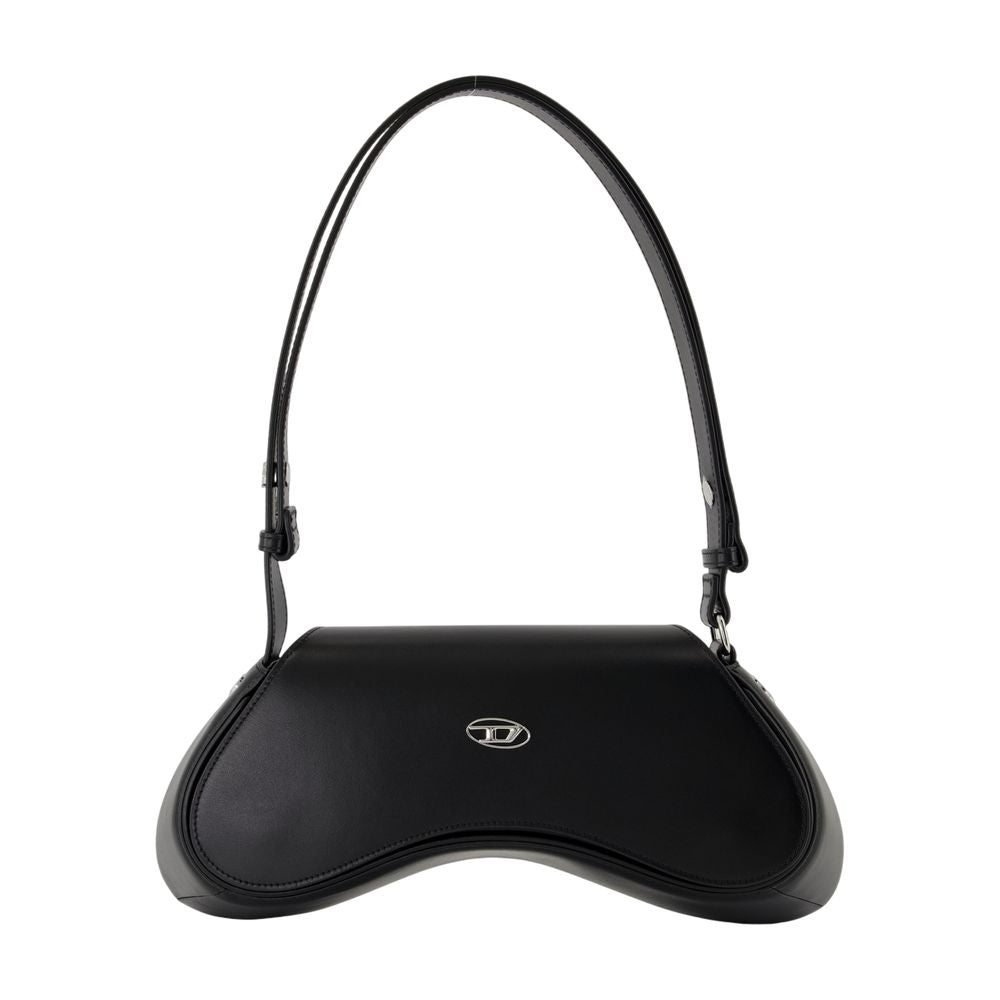 Diesel Play Shoulder Bag — Black Calfskin