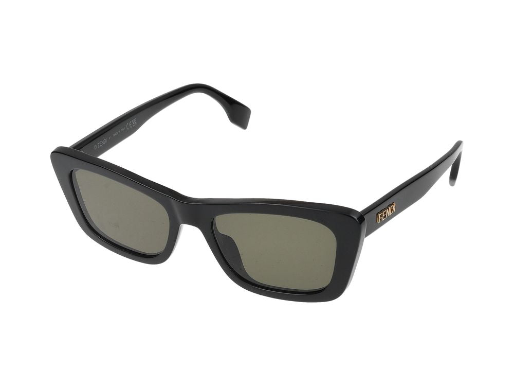 Maison Fendi Fe40185i Black Rectangular Sunglasses — Standard
