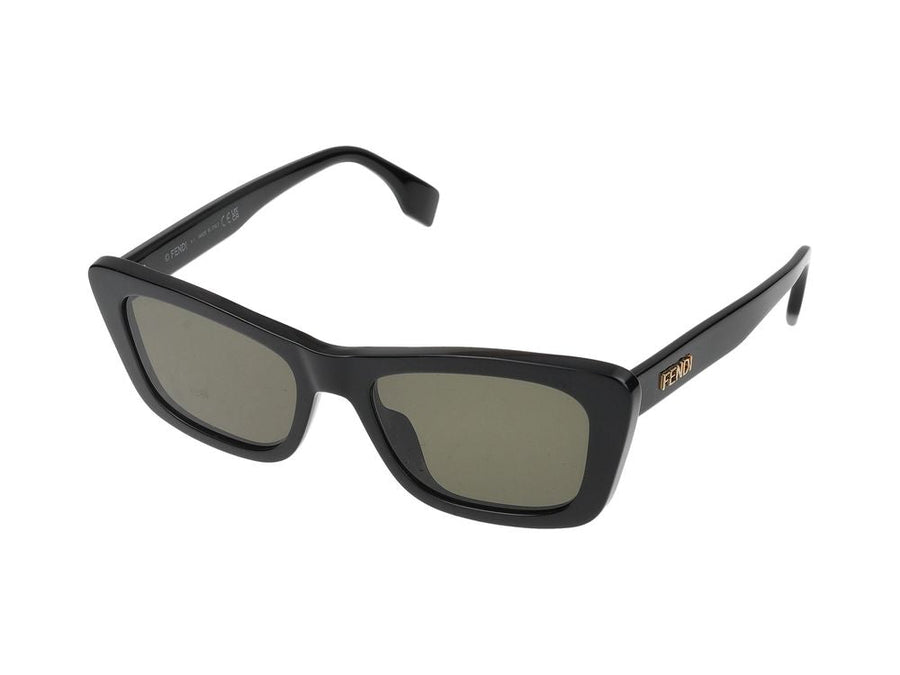 Maison Fendi Fe40185i Black Rectangular Sunglasses — Standard