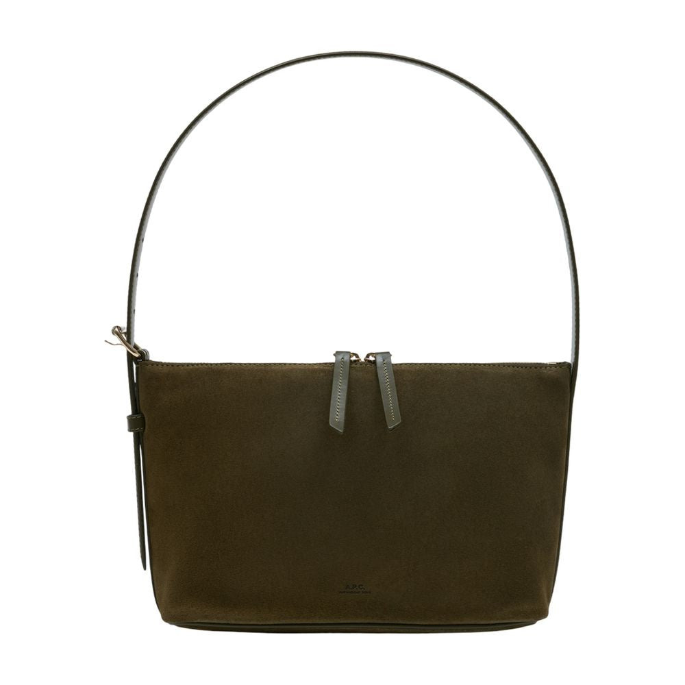 A.p.c. Vera Shoulder Bag — Khaki Calfskin