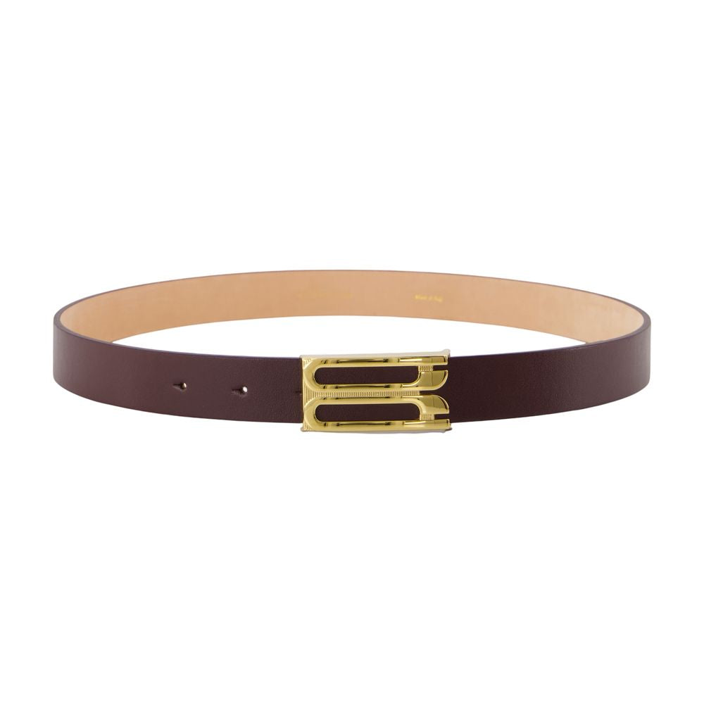 Victoria Beckham Belt — Burgundy Calfskin