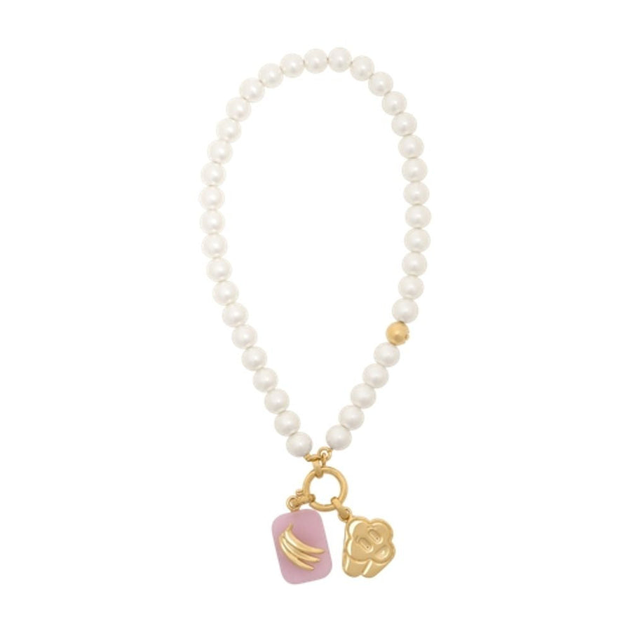 Casablanca Icon Pearl Necklace — White Metal Necklaces