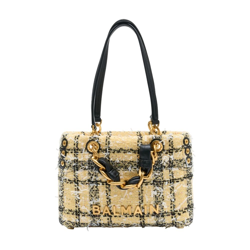 Balmain Shoulder Bag — Yellow Wool