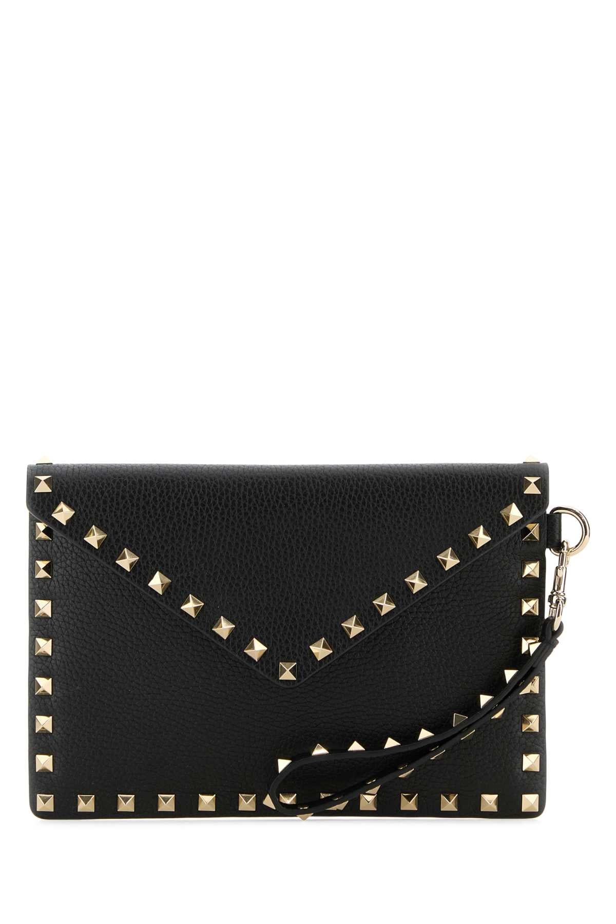 Valentino Garavani Flat Clutch — Black