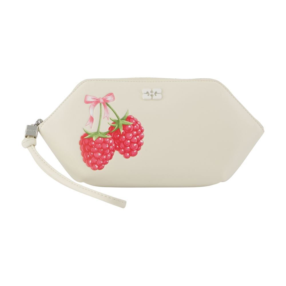 Ganni Bou Clutch — White Calfskin