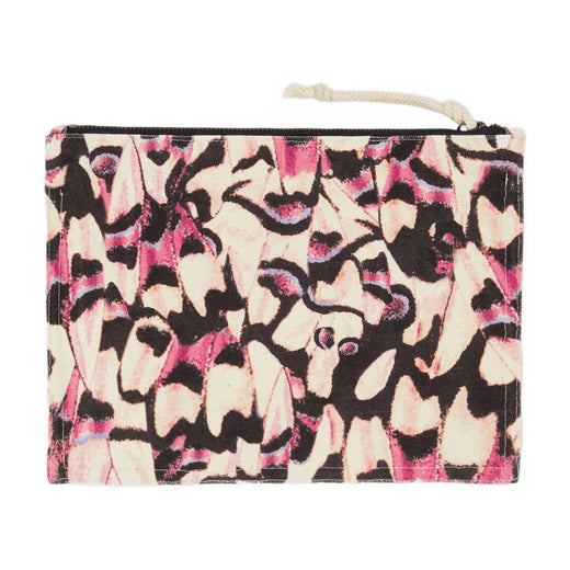 Isabel Marant Abstract Print Cotton Clutch — Multicolor