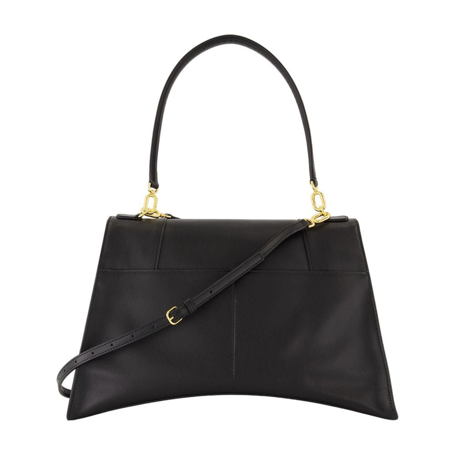 Balenciaga Hourglass Top Handle Bag — Black Calfskin