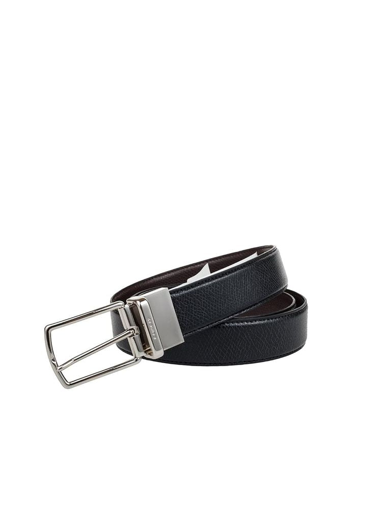 Coach Textured Leather Belt — Black