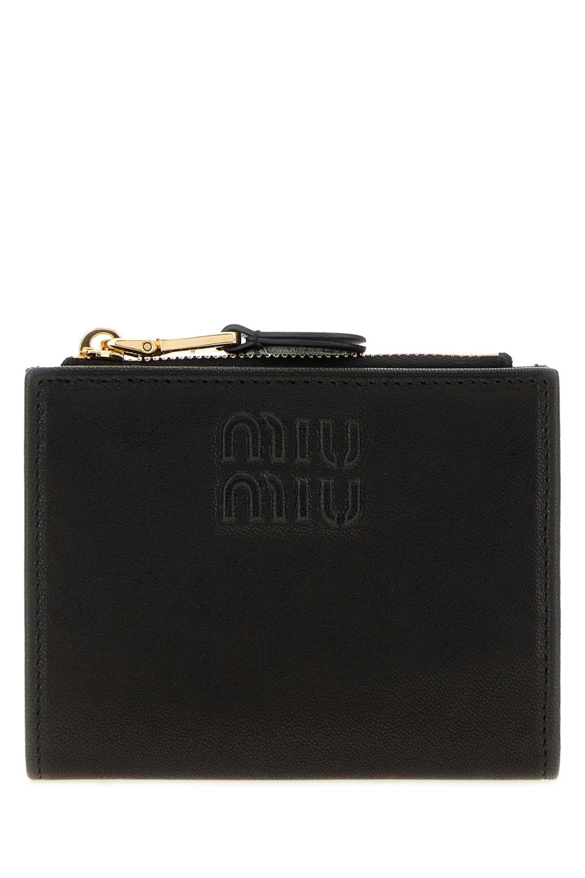 Miu Miu Nappa Leather Wallet — Black