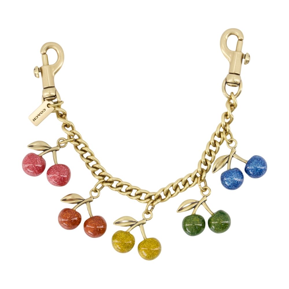 Coach Rainbow Cherries Charm Bracelet — Gold Acrylic Bracelets