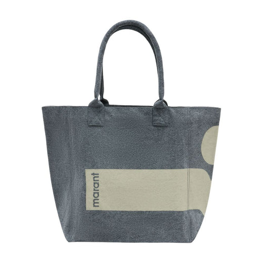 Isabel Marant Colour-Block Cotton Canvas Tote Bag — Gray