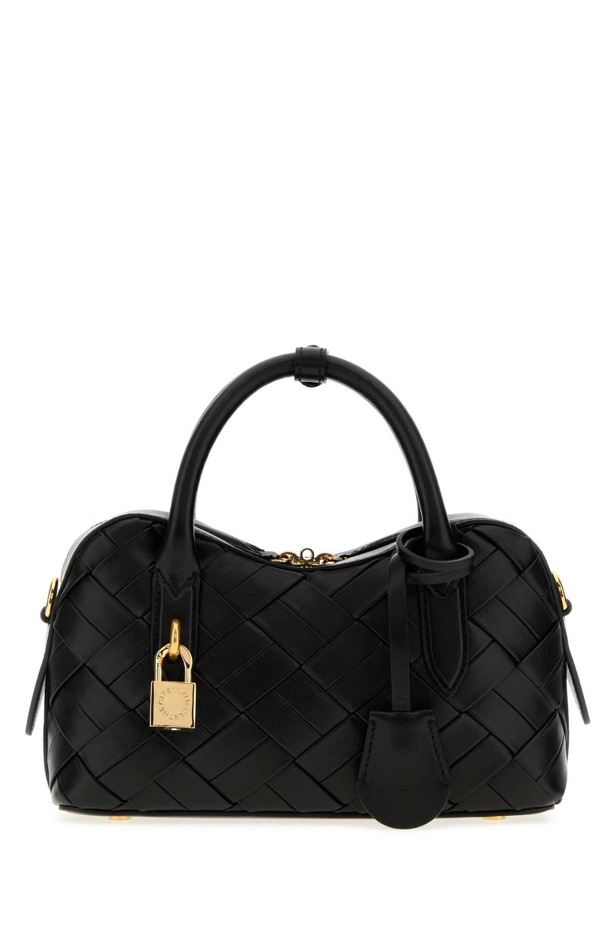 Stella Mccartney Quilted Leather Top Handle Bag — Black