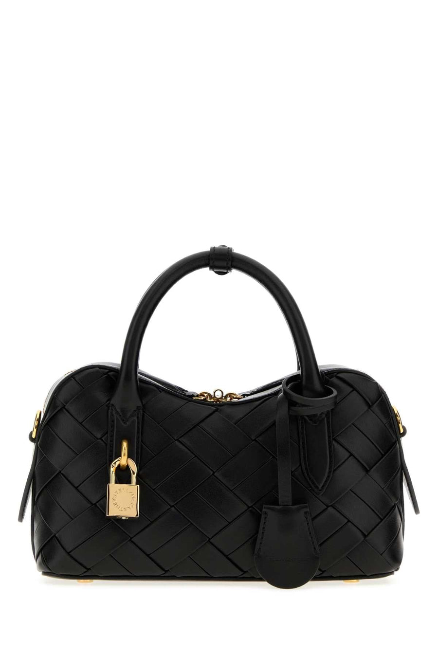 Stella Mccartney Quilted Leather Top Handle Bag — Black
