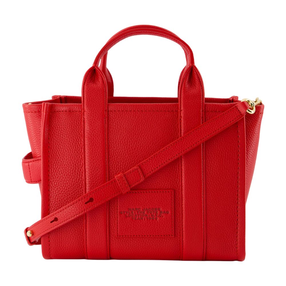Marc Jacobs Structured Cowhide Tote Bag — Red