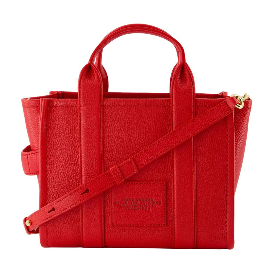 Marc Jacobs Structured Cowhide Tote Bag — Red