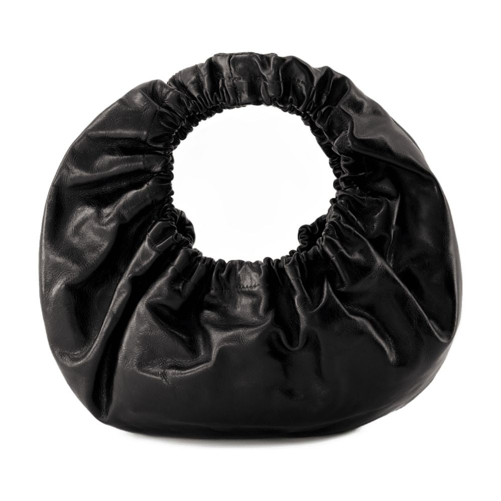Alexander Wang Crescent Shoulder Bag — Black Calfskin