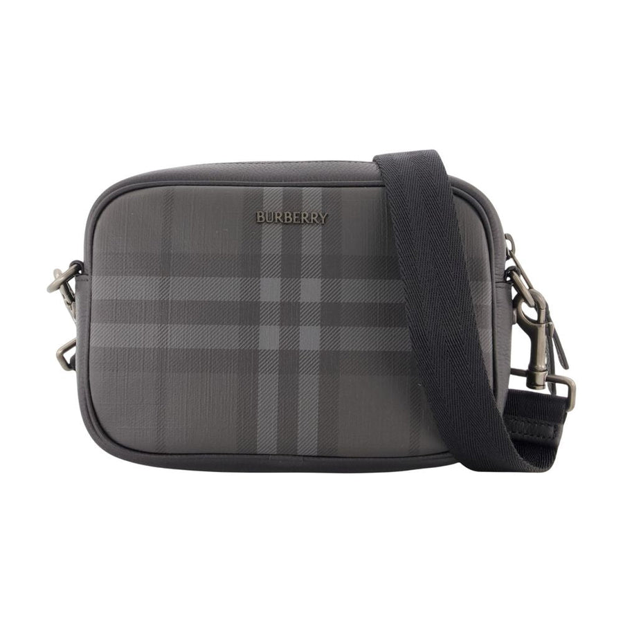 Burberry Mini City Crossbody Bag — Gray Synthetic