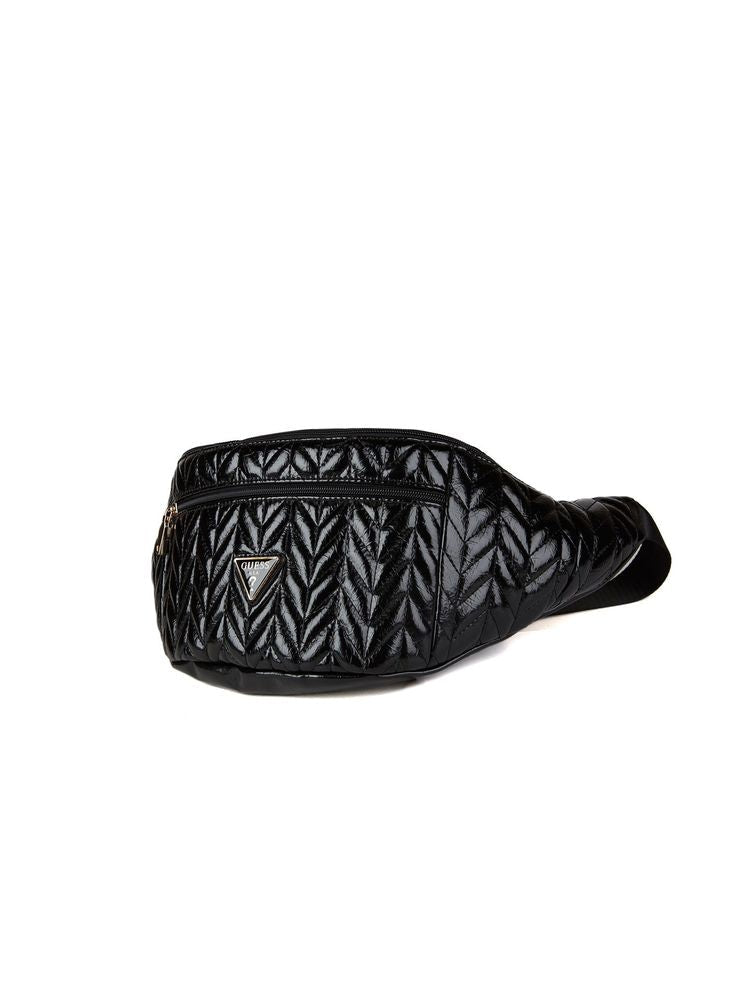 Guess Cheryl Belt Bag — Black Polyurethane