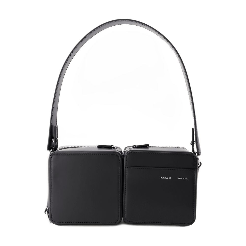 Kara Shoulder Bag — Black Calfskin