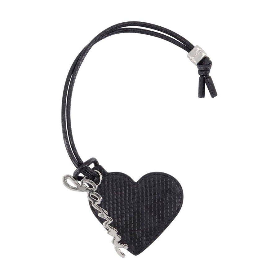 Ganni Bou Heart Belt — Black Synthetic