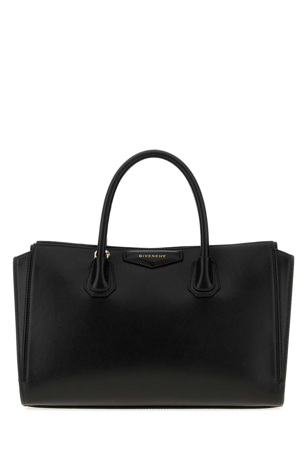 Givenchy Structured Leather Tote Bag — Black