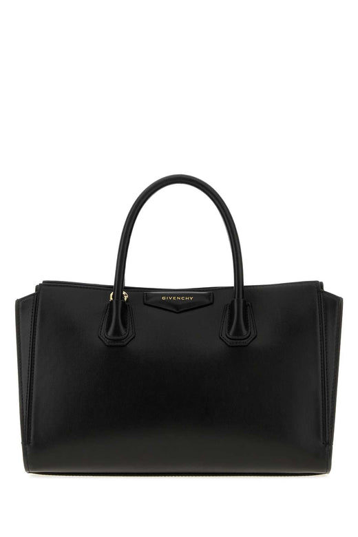 Givenchy Structured Leather Tote Bag — Black