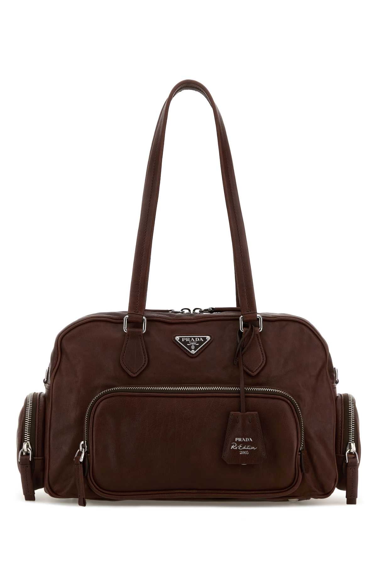 Prada Bauletto Shoulder Bag — Brown