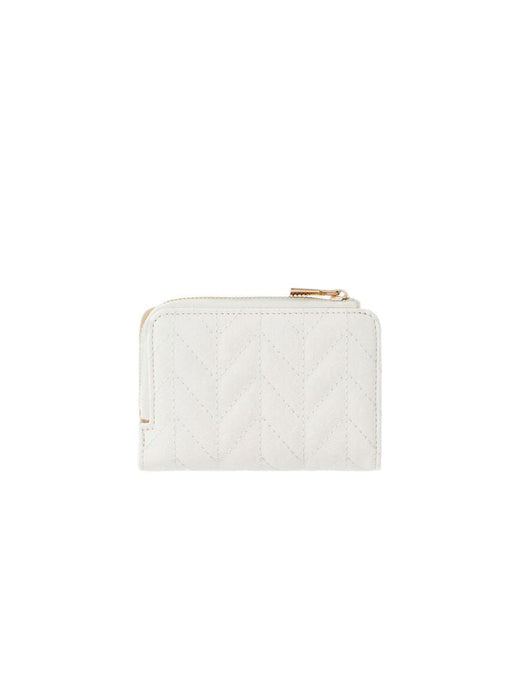 Guess Quilted Polyurethane Card Case — White Cases