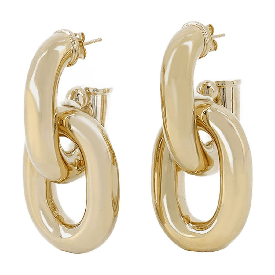 Rabanne Gold Link Hoops Earrings — Metal