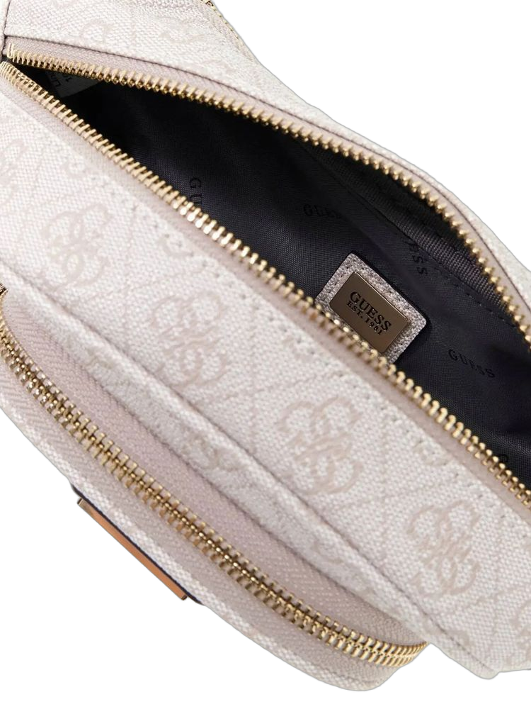 Guess Latona Belt Bag — Beige Polyurethane