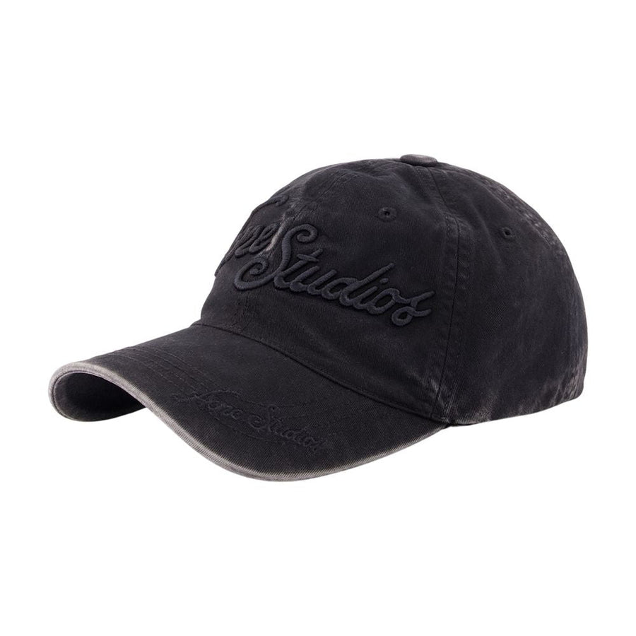Acne Studios C40475-900 Cotton Logo Baseball Cap — Black Caps